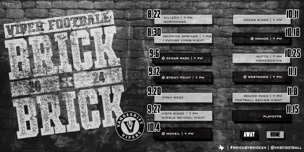 2024 official Viper 🐍 schedule