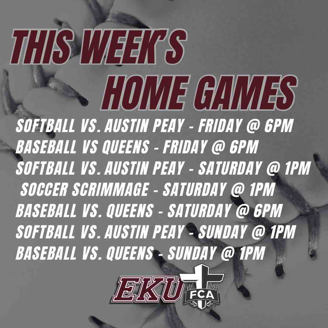 Be sure to go support our teams that are competing at home this week and pray for all those who are travelling! #GoBigE #ekufca #fcahuddle #FCA247