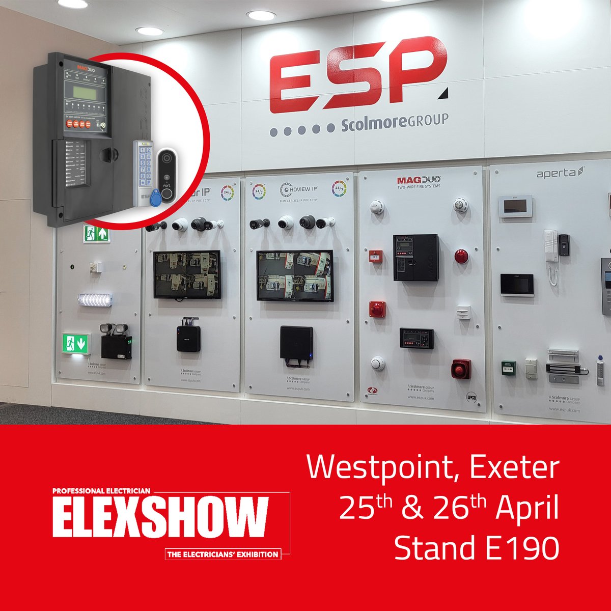 In just 2 weeks, we will be in Exeter for @Elexshow! 📅 Come by Stand E190 to talk about fire safety, CCTV and access control 🔥 Register for your FREE entry 🔗 registration.hamerville.events/exf/3esguxeysl… Will we see you there? #Elex #ElexShow #ElexExeter #ESP