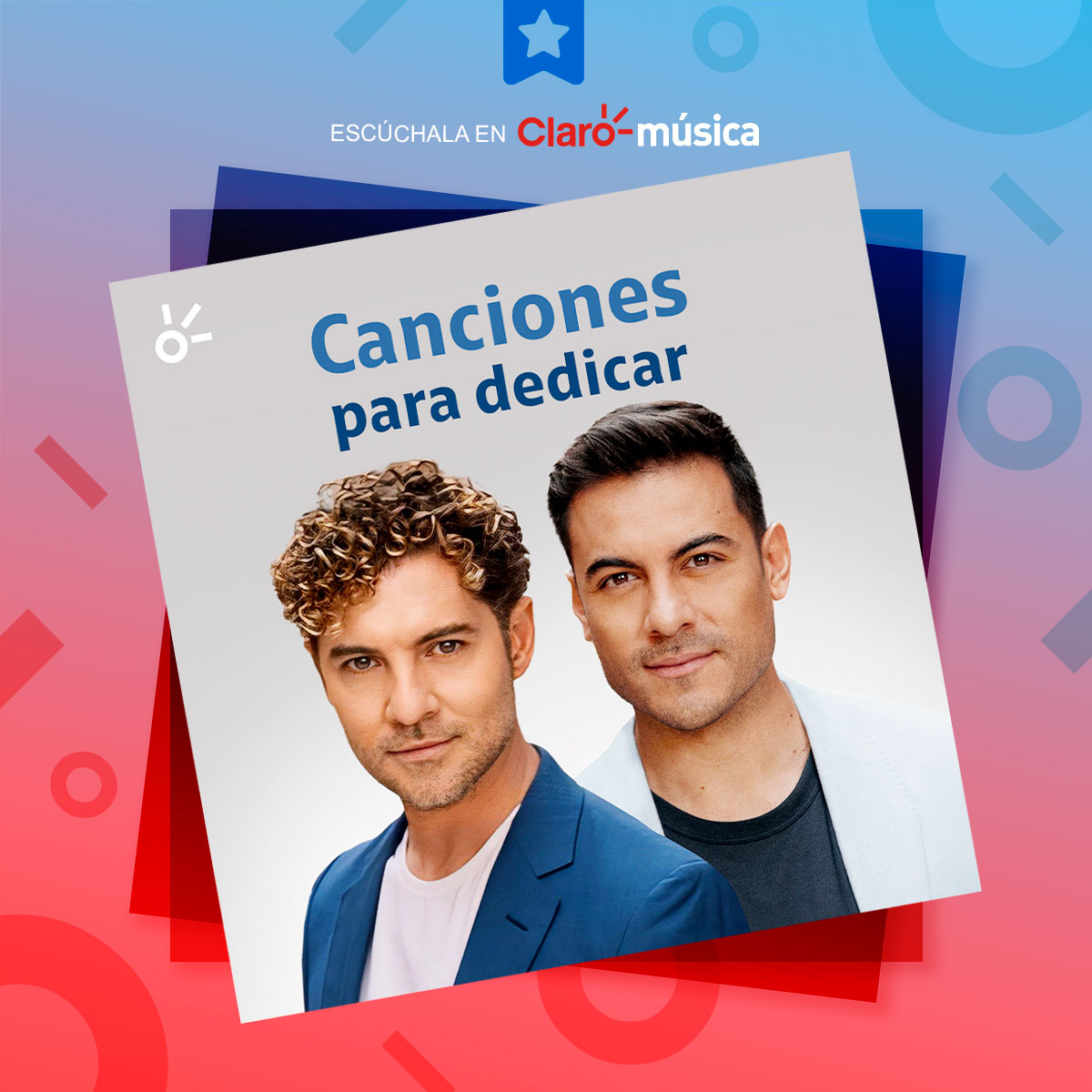 ¡Escucha y dedica #Ahora de @davidbisbal y @_CarlosRivera! 😍 Corre a nuestra playlist #CancionesParaDedicar en #Claromusica. 🎶 ow.ly/TFPQ50GMrAp #DavidBisbal #CarlosRivera #Playlist