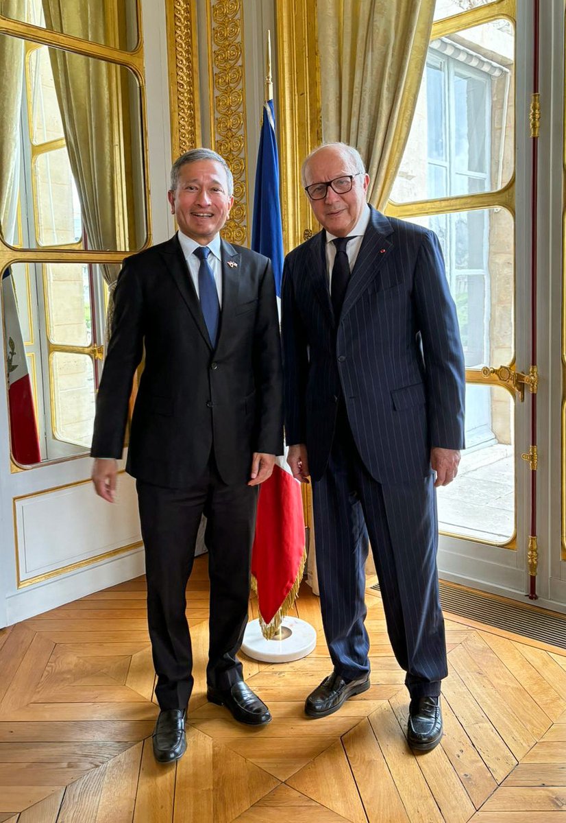 Delighted to catch up with Mr @LaurentFabius, who previously served as France’s Prime Minister and Foreign Minister, and is currently President of the Constitutional Council. Laurent has been a key advocate on climate issues, and we worked closely together on the landmark Paris…