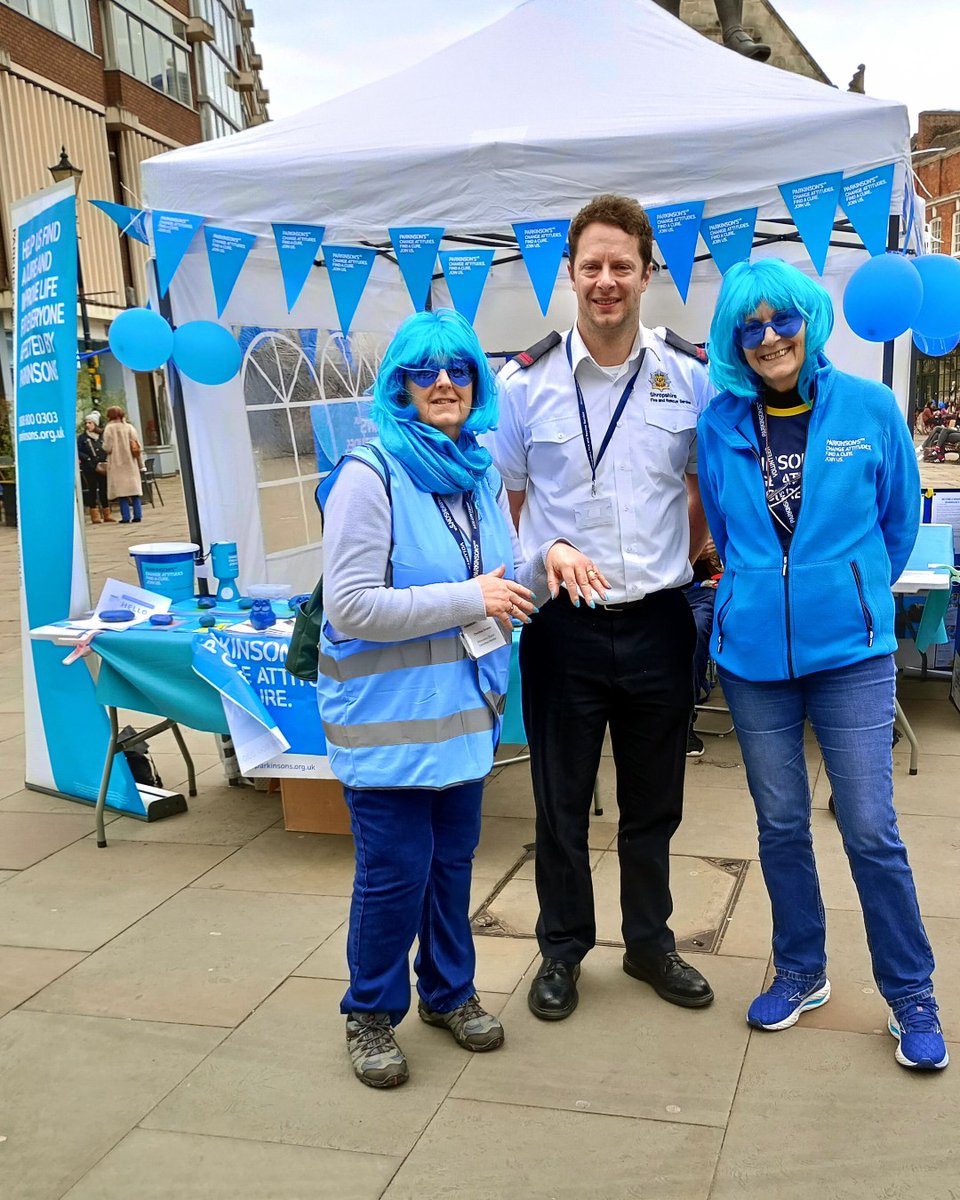 #WorldParkinsonsDiseaseDay shrewsburyparkinsons.com #MakeitBlue Shrewsbury Branch of Parkinson’s UK, are a group of local people who have, care for, or know someone who is affected by Parkinson’s. The condition affects individuals differently. 'Together we will find a cure'