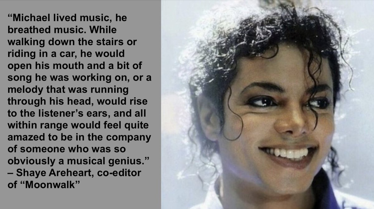 #MichealJackson ..' lived and breathed #music' Shaye Aerheart co-editor of 'Moonwalk' #biography