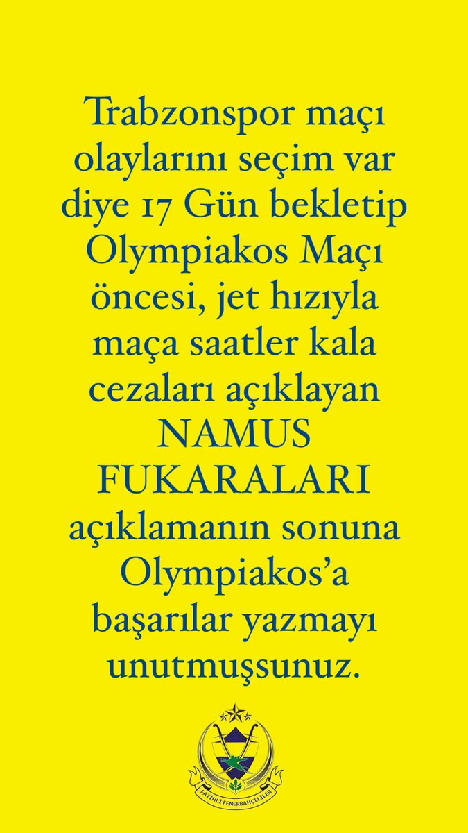 Fenerbahçeye Yapılan İyliğide Kötülüğüde Herkez Unutur Biz Unutmayız.... @Fenerbahce