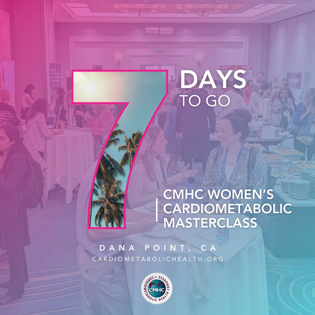 In just one week, your fellow women's healthcare pioneers will attend the #CMHCWomensMC Here's what awaits you: 👩‍⚕️ Learn from the world’s foremost experts 🩺 Dive deep into sessions on women's cardio-renal-metabolic medicine ... and more ➡️cmhc.info/3vNEDLd @CBallantyneMD