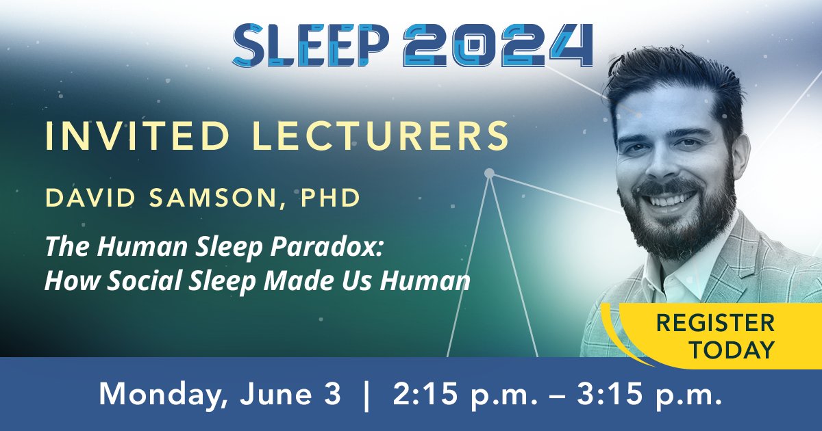 🚀 SPEAKER SPOTLIGHT 🚀 We are pleased to welcome David Samson, Ph.D. to #SLEEP2024 as an invited lecturer. Get access to this lecture and more at SLEEP 2024. Register today: hubs.la/Q02sk3M20