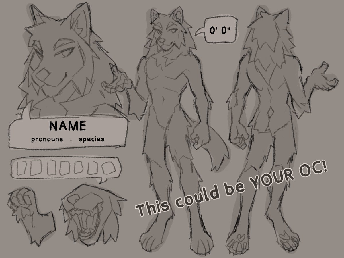 ✨REFERENCE SHEET RAFFLE!!✨ Winner will get a simple reference on the following ych, can be altered for most species/genders! NSFW alt is also available if you choose ➜ Retweet and follow to enter ➜ Adults only, no minors ➜ (Optional) Share a SFW ref Ends at 12k!