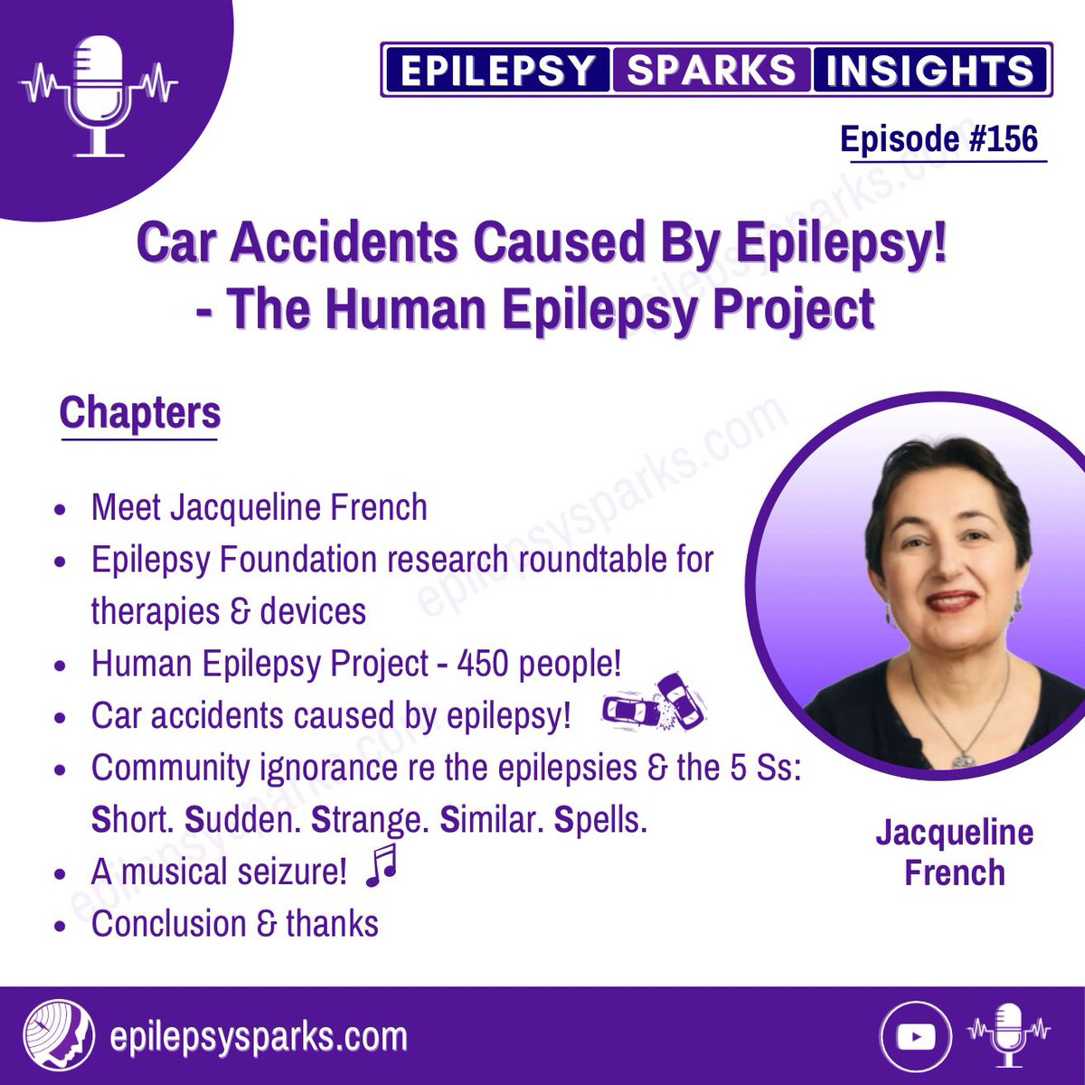 Woohoo! Check out the chapters of today’s episode👇! It’s full of stuff that’s so not-funny that’s it’s shocking and kind-of funny. You know?! Here's the Chapters 📖 〰️ Meet Jacqueline French (@nyulangone) 👋🧑‍🔬 〰️ @EpilepsyFdn research roundtable for therapies & devices