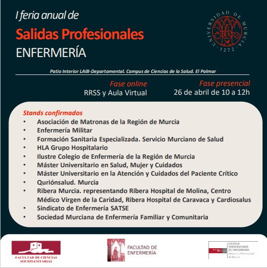 Facultad de Enfermería. Universidad de Murcia tweet media