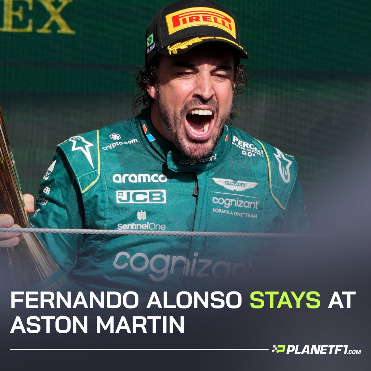 CONFIRMED! Fernando Alonso has signed a multi-year contract to remain with Aston Martin, taking him through until at least 2026. A reunion with Honda awaits... #F1 #FernandoAlonso #AstonMartin