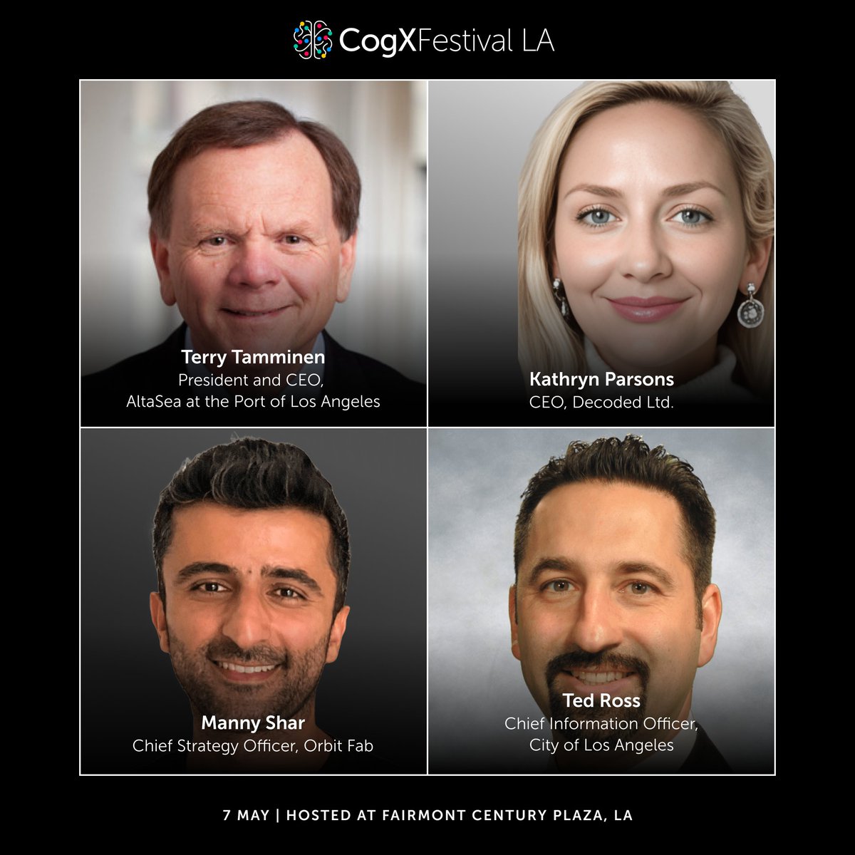 (2/2) Excited to umveil more #CogXFestivalUSA speakers! 🌟 Hear from sustainability leader @terrytamminen, tech education leader @KathrynParsons, space tech expert @mannyshar, and LA's CIO @TedRossLA. Ready for transformative insights! #TechLeaders #Sustainability #LA #CogX