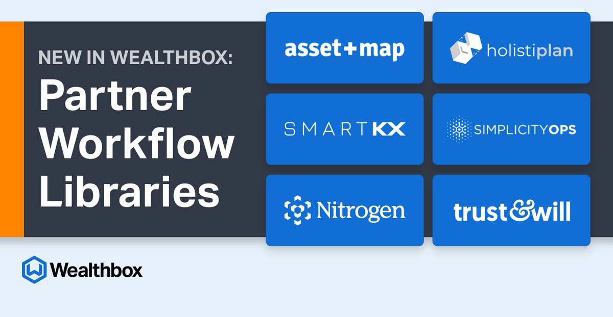 🚀 Introducing Partner Workflow Libraries! Collaborating with wealthtech partners, we've rolled out pre-built templates to streamline your key processes. Read more 👉 tinyurl.com/r7kwej5f