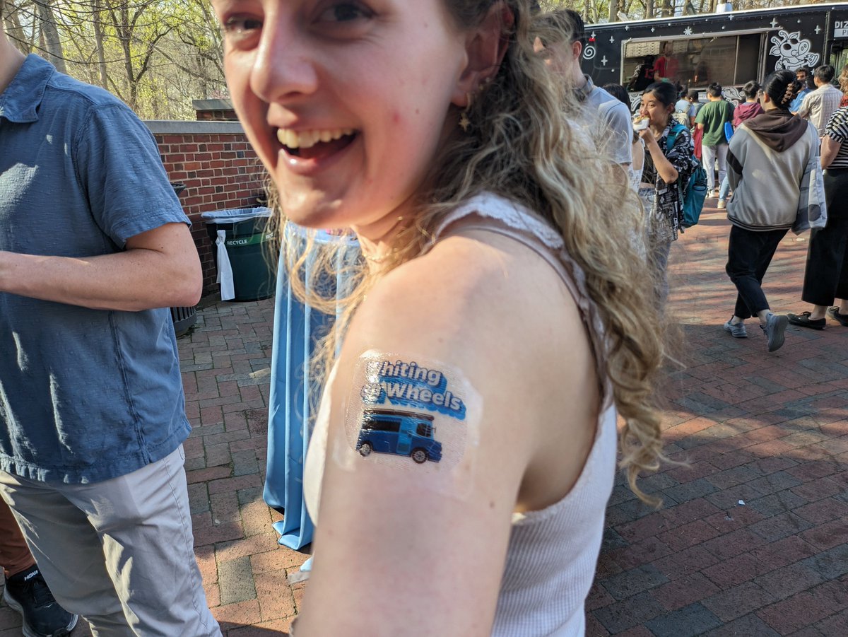 Great turnout yesterday for the Whiting on Wheels Food Truck Rally for grad students. Couldn't have asked for better weather. (Well, any weather is great weather for Ekiben buns, Dizzy Cow pizza and Taharka Bros ice cream).