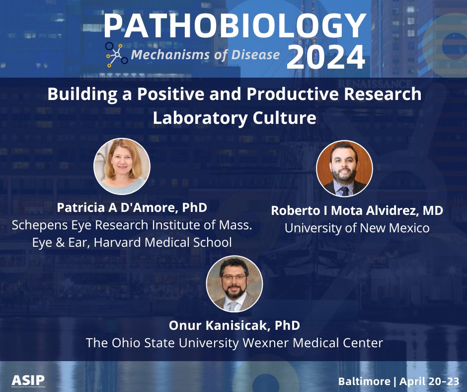 These speakers will share tips on creating an efficient lab, along with #mentoring skills, time management, #communication, #productivity, and more! See the full #Pathobiology2024 program bit.ly/4azEiLG @harvardmed @MassEyeAndEar @UNM @OSUWexMed