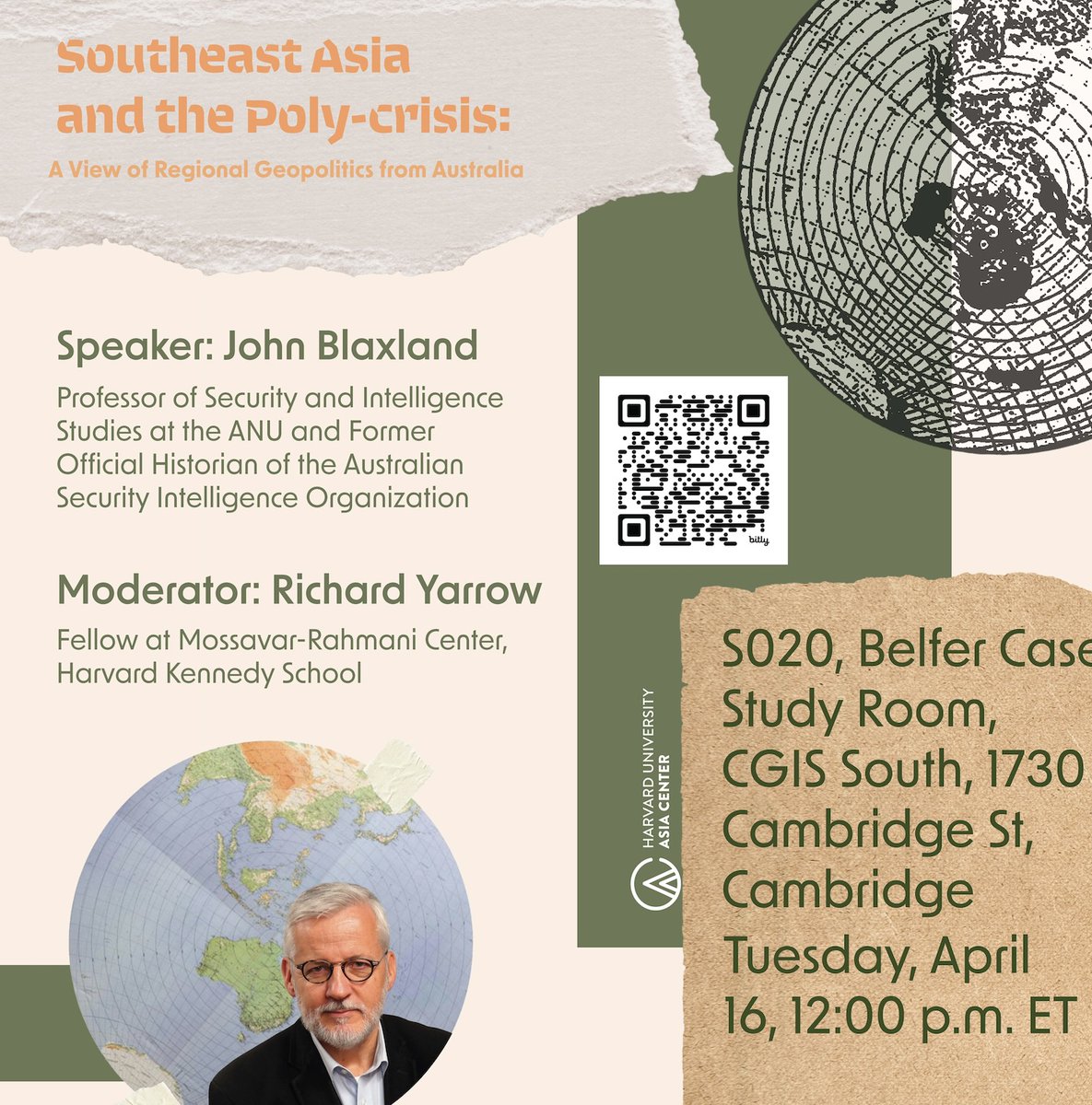 Join us April 16th at 12 p.m ET for “Southeast Asia and the Poly-crisis”. A talk featuring John Blaxland, former official historian of the Australian security intelligence organization.