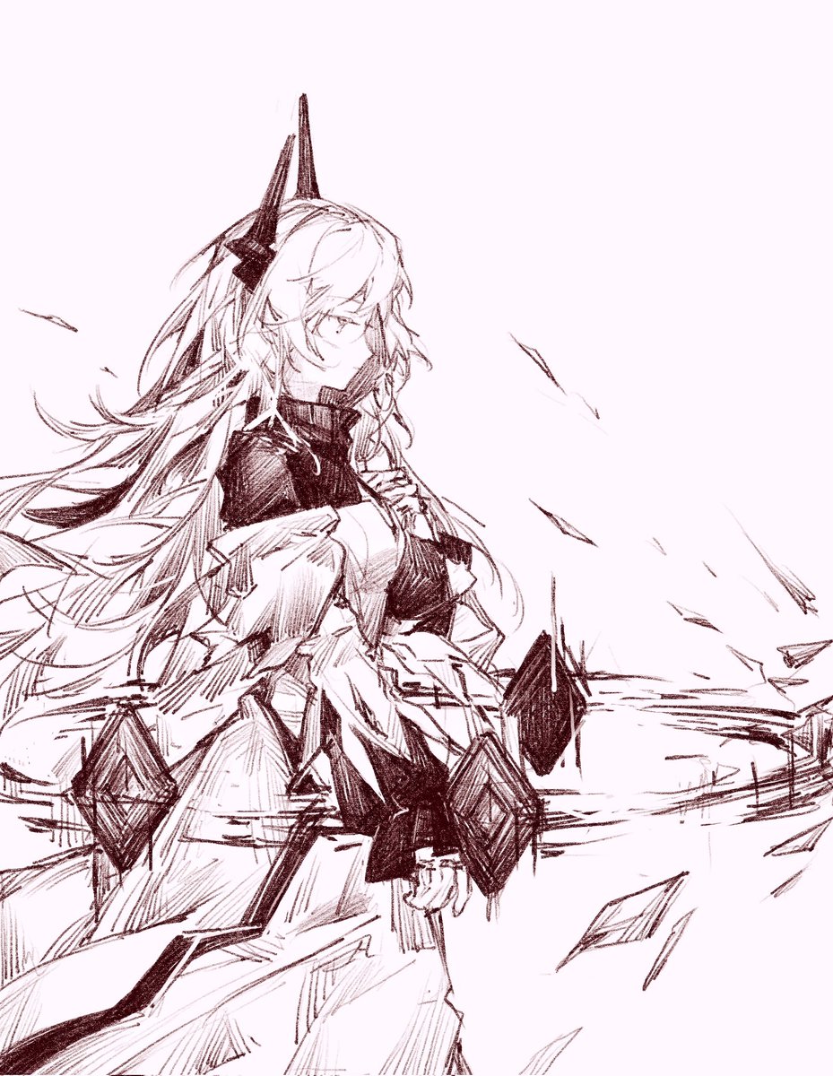 #アークナイツ #Arknights  #明日方舟 简单画了下剧情里的，呜呜