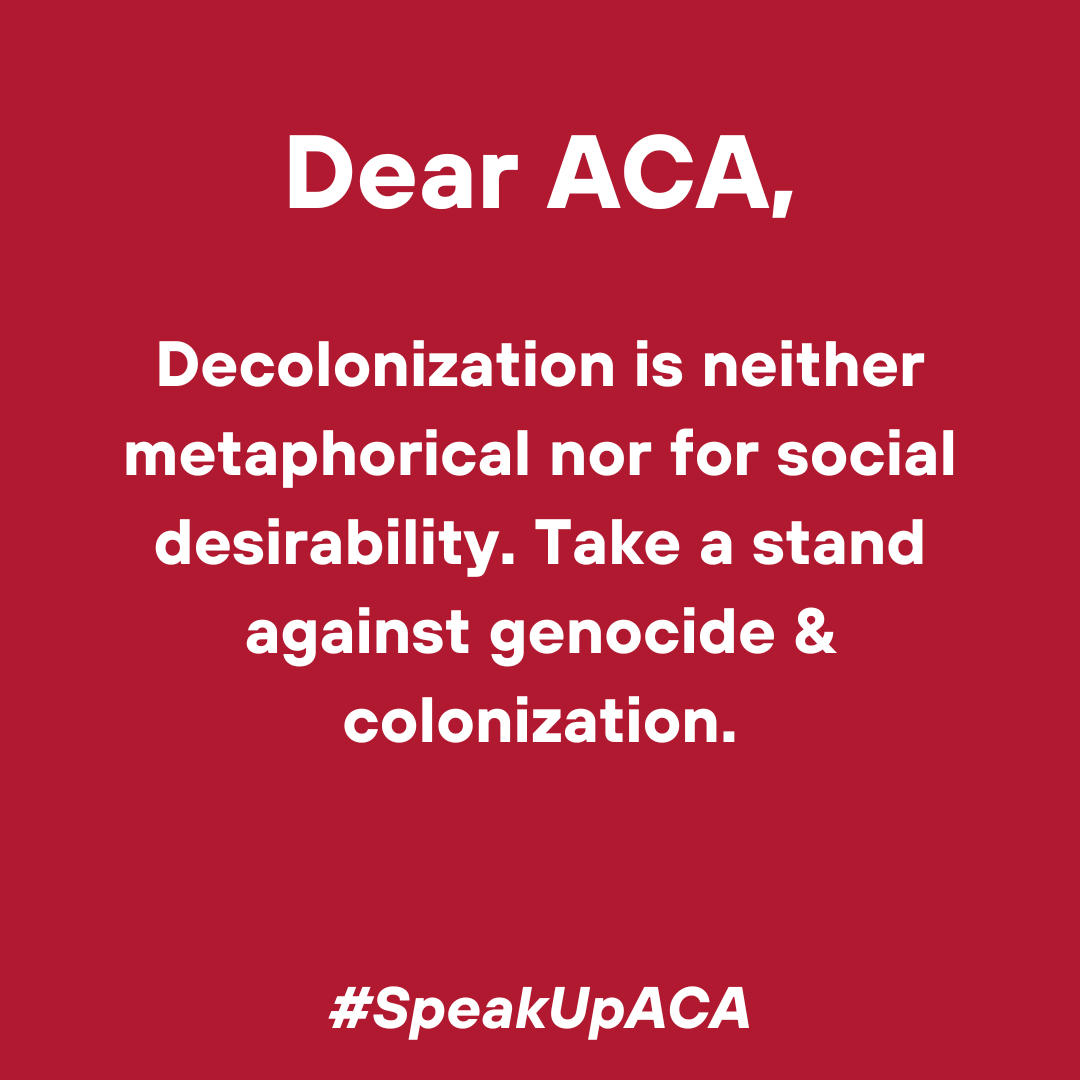 🚨In Oct. 2023,@ACACounselors president Dr. Edil Torres Rivera said this about decolonization and decoloniality in our field: counseling.org/publications/c…

ACA, let’s put this to practice and take a stand against genocide and colonization. 

#SpeakUpACA #Counseling2024 #CounselorsHelp