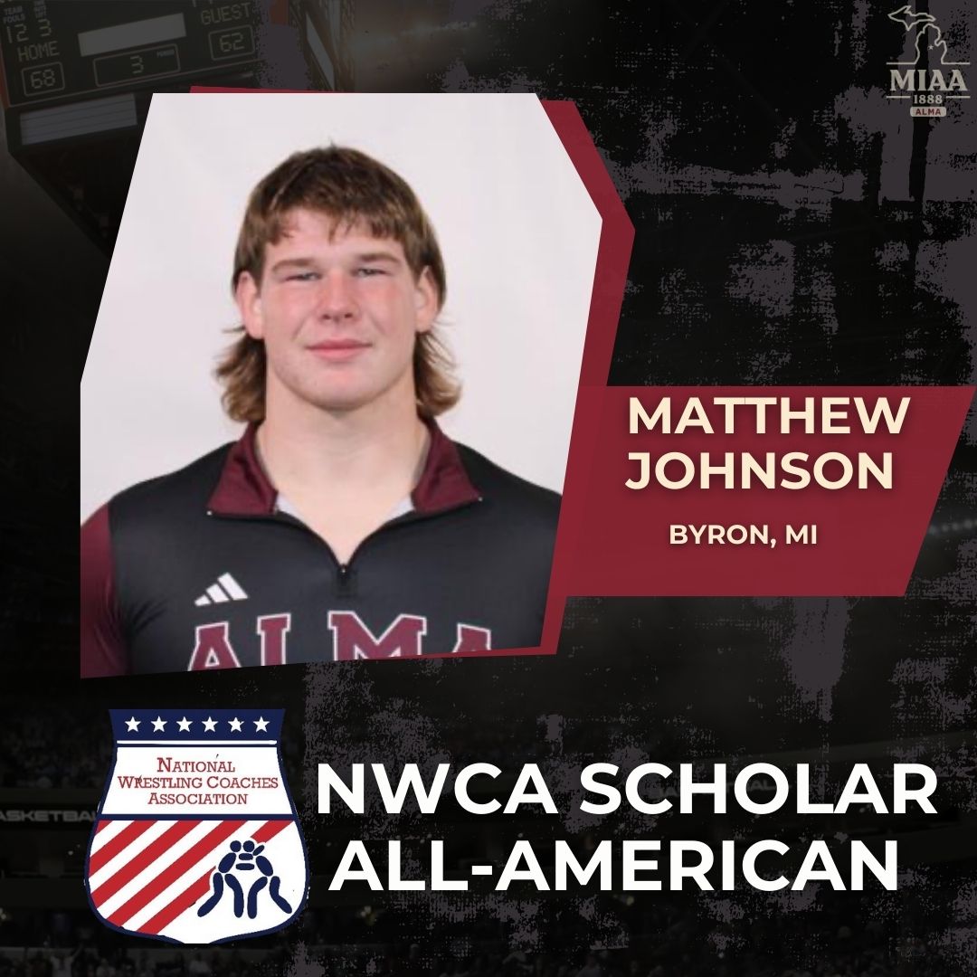 AlmaScotsWrestl's tweet photo. Congratulations to Matt Johnson on being named a 2024 NWCA Scholar All-American! 🤼📚 #ScotStyle #ScotsWhaHae https://t.co/6LjX8J6JfA