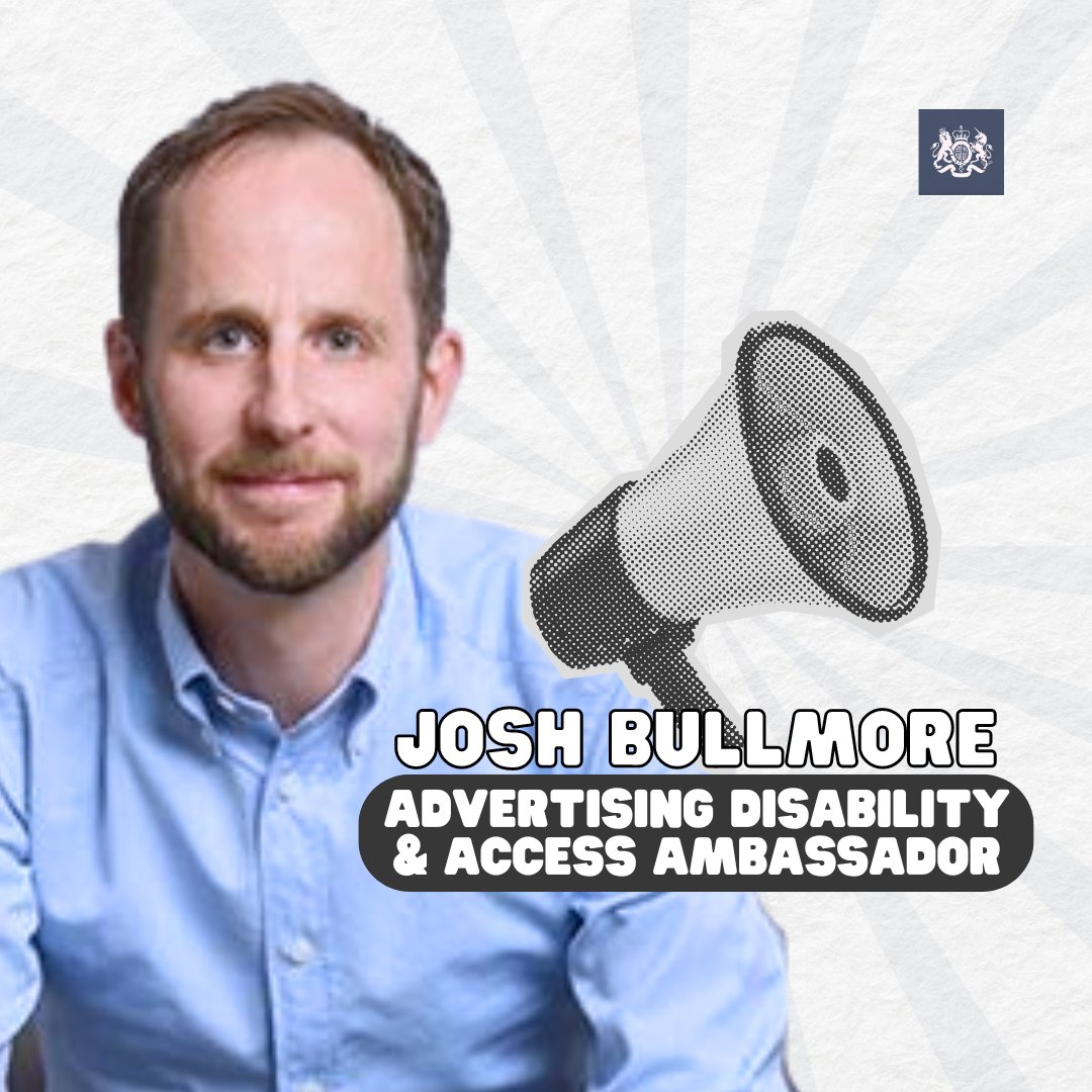Announcing Josh Bullmore as our new Disability and Access Ambassador (DAA) for Advertising! Josh will join a team of senior business leaders who drive improvements in accessibility, services, and facilities in their sectors. gov.uk/government/pub…