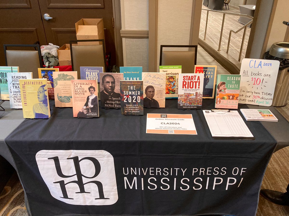 I’m here for @upmiss at #CLA2024Memphis! ALL books are ONLY $10—come check out the table before everything is gone💨 @CLAscholar