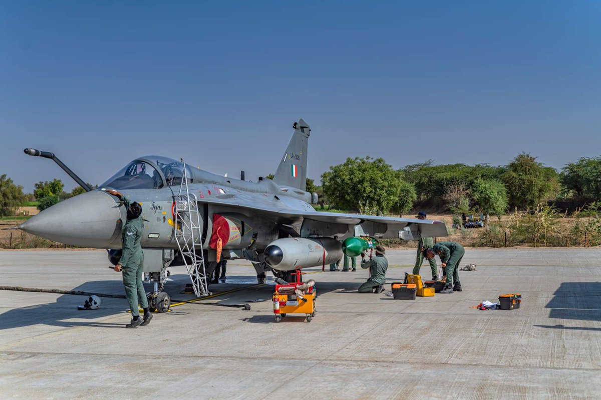 IAF activated another Emergency Landing Facility (ELF) in the western sector, C-295 MW and Tejas carried out their maiden operations from the #ELF, Jaguar, An-32, Mi-17 V5 and Cheetah aircraft also operated from the facility.