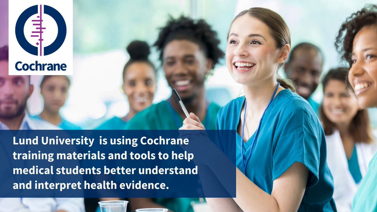 📚 🏥 @CochraneSweden and @lunduniversity have embedded Cochrane Interactive Learning and #RevMan into their curriculum! 🤓 They have an institutional subscription which helps future doctors better engage with and contribute to scientific literature! buff.ly/3PUQ0YE