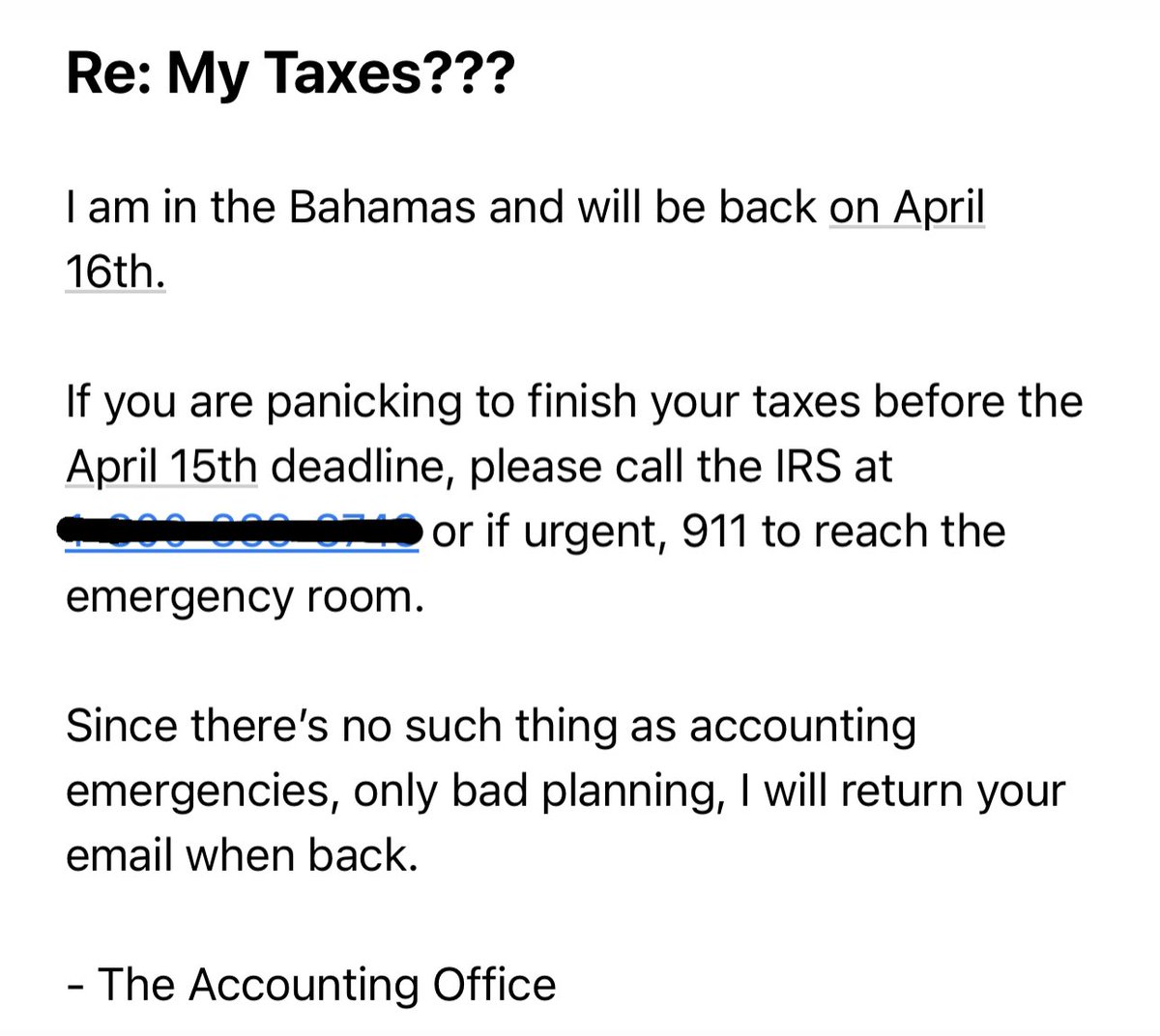 uhhh it’s so over, I just got this email from my accountant???