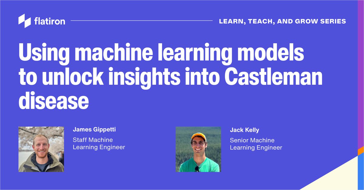 After learning about @DavidFajgenbaum's unique journey with Castleman disease, Flatiron engineers used ML to better leverage Flatiron data, unlocking insights for a rare patient population. Read our #LearnTeachGrow article for a behind the scenes look: linkedin.com/pulse/using-ma…