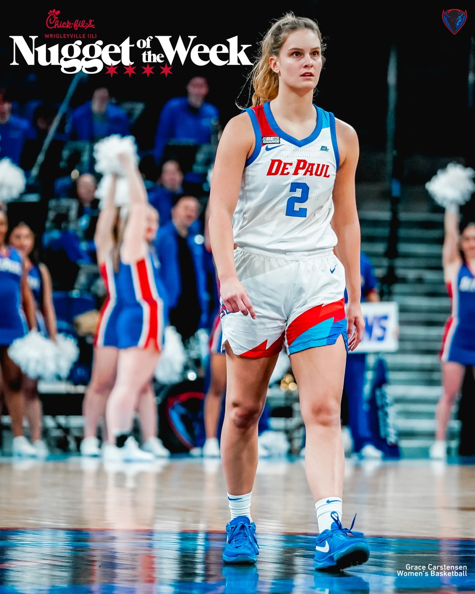 Did you know @DePaulWBBHoops's Grace Carstensen can play the drums? 🥁 Brought to you by Chick-fil-A Wrigleyville.