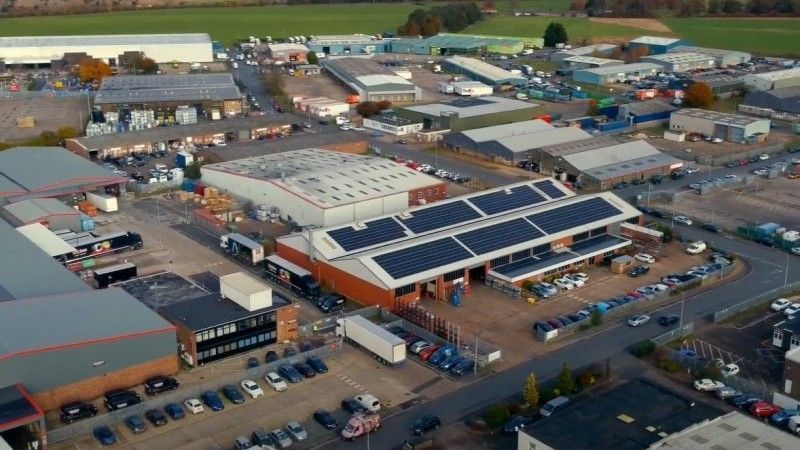 Before and after images of the solar installation on our Fison Way site! ☀️