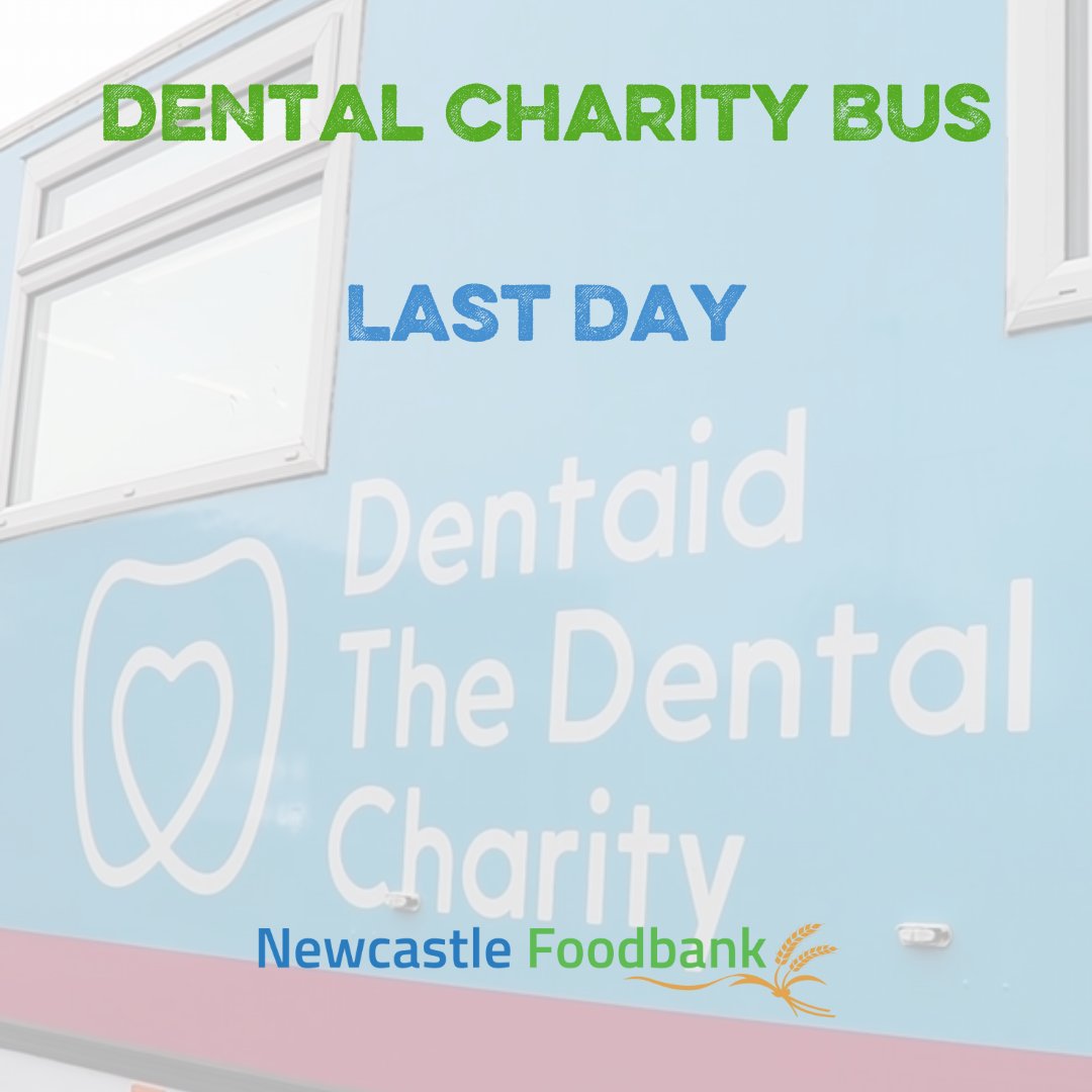 🦷Today is the last day we have the @dentaid_charity Bus! The bus will be at St James' Church, Benwell, NE15 6RS between 10am - 3pm. 🪥All adult appointments are booked, however we are encouraging any parents with children to bring them along for a free dental checkup.