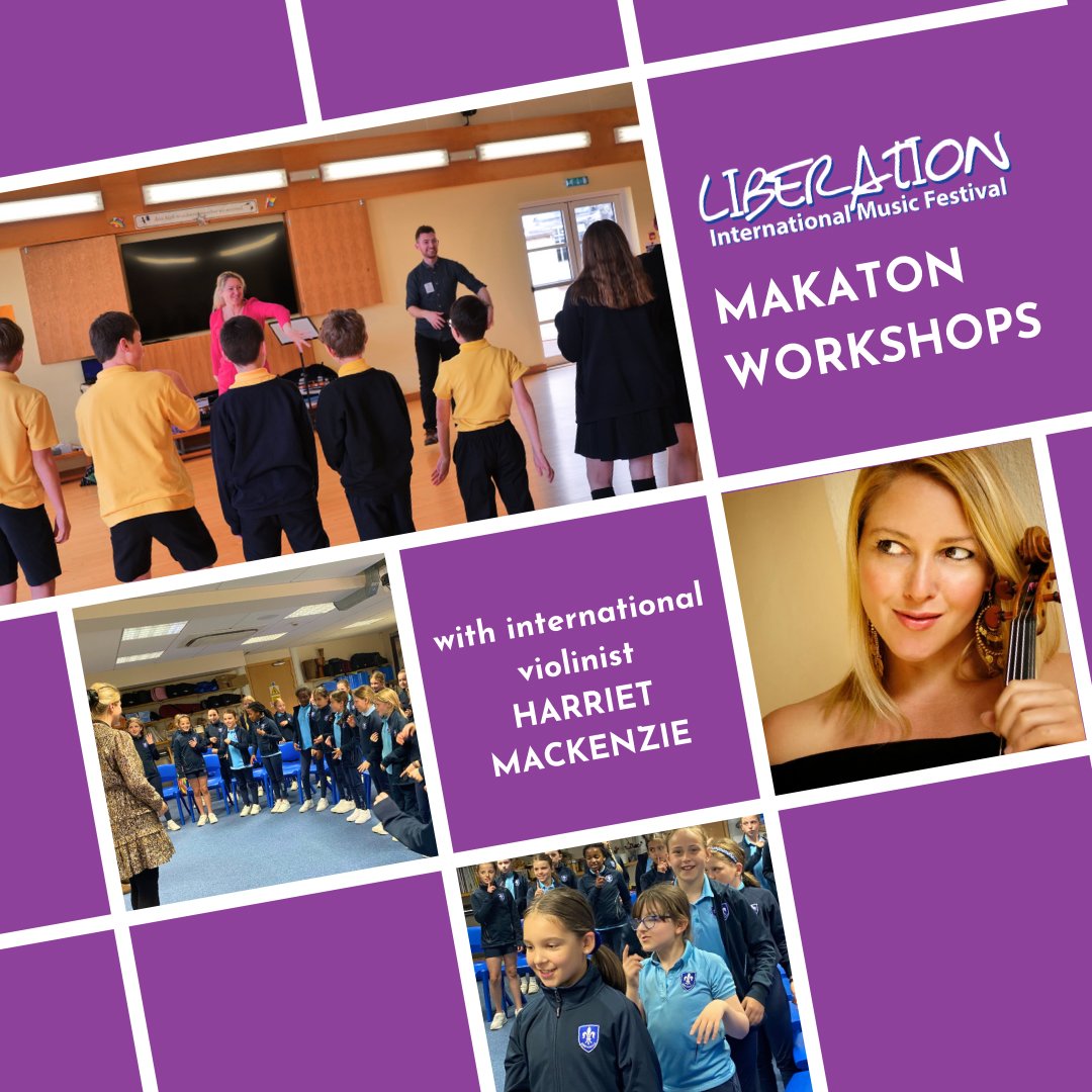At May’s Libereation Festival, we‘re holding 12 @MakatonCharity Workshops for schools, led by international violinist @Harrietviolin. Through song, Harriet teaches the UK’s leading signs & symbols programme used by adults & children with learning or communication difficulties