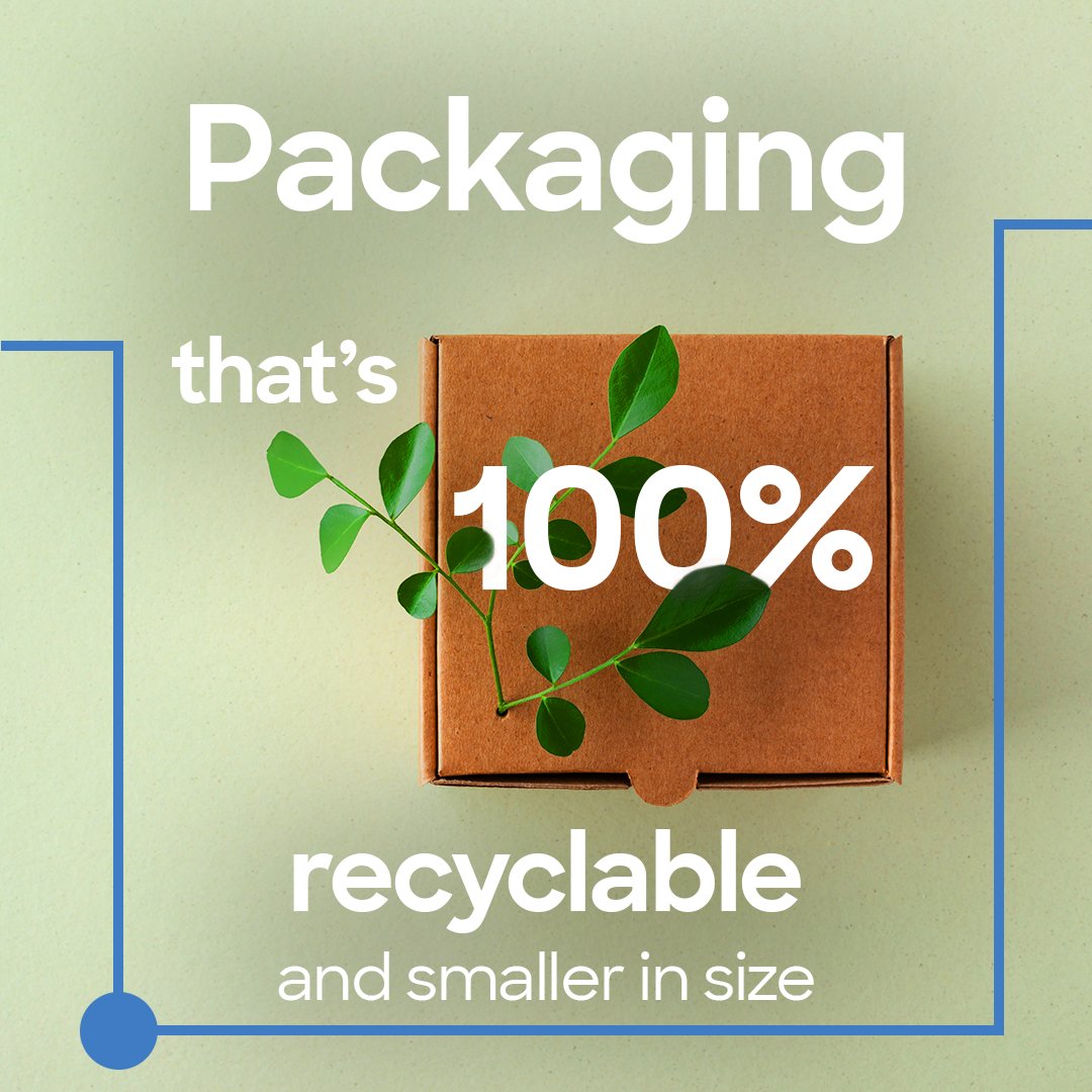 Did you know that we reduced the size of our packaging so more products can be shipped at once? That means we use less fuel, making transportation 30% more efficient. Learn more about our sustainability initiatives: bit.ly/43MIwN6