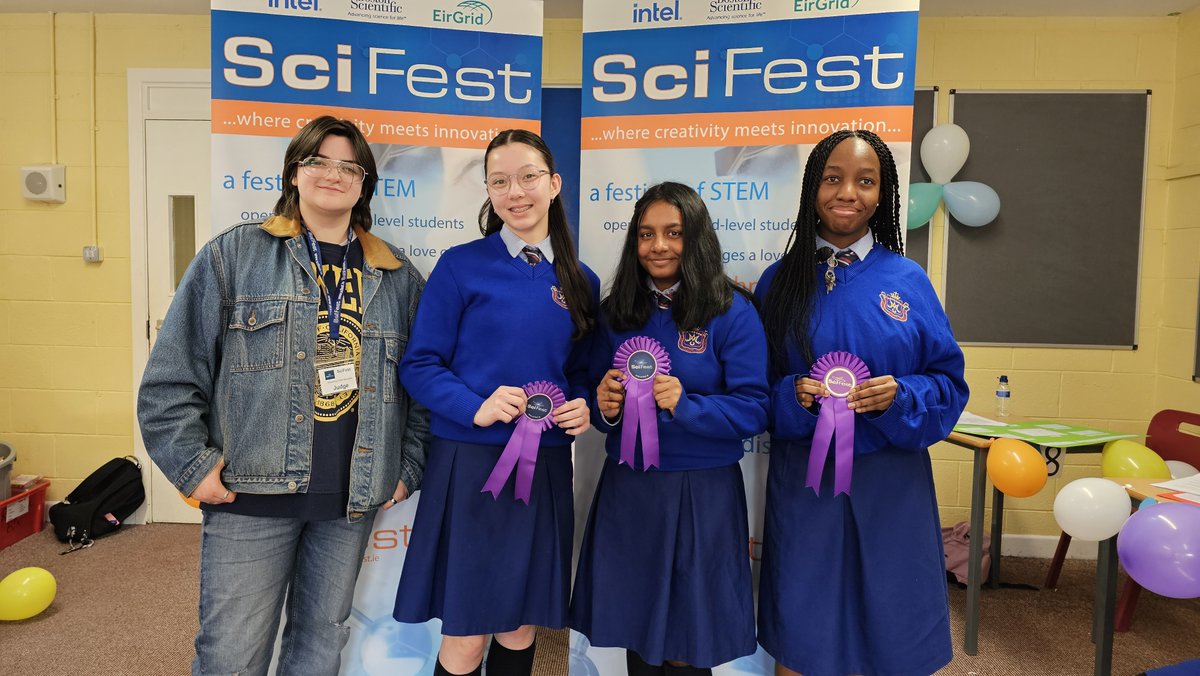 What an enjoyable day it was judging at a SciFest@School in Assumption Secondary School, Walkinstown. The enthusiasm and friendliness of the 2nd yr students were second to none. @IrishSciTeach @oide_Ireland @Society4Science @Regeneron #scifestatschool #Innovation #diversity