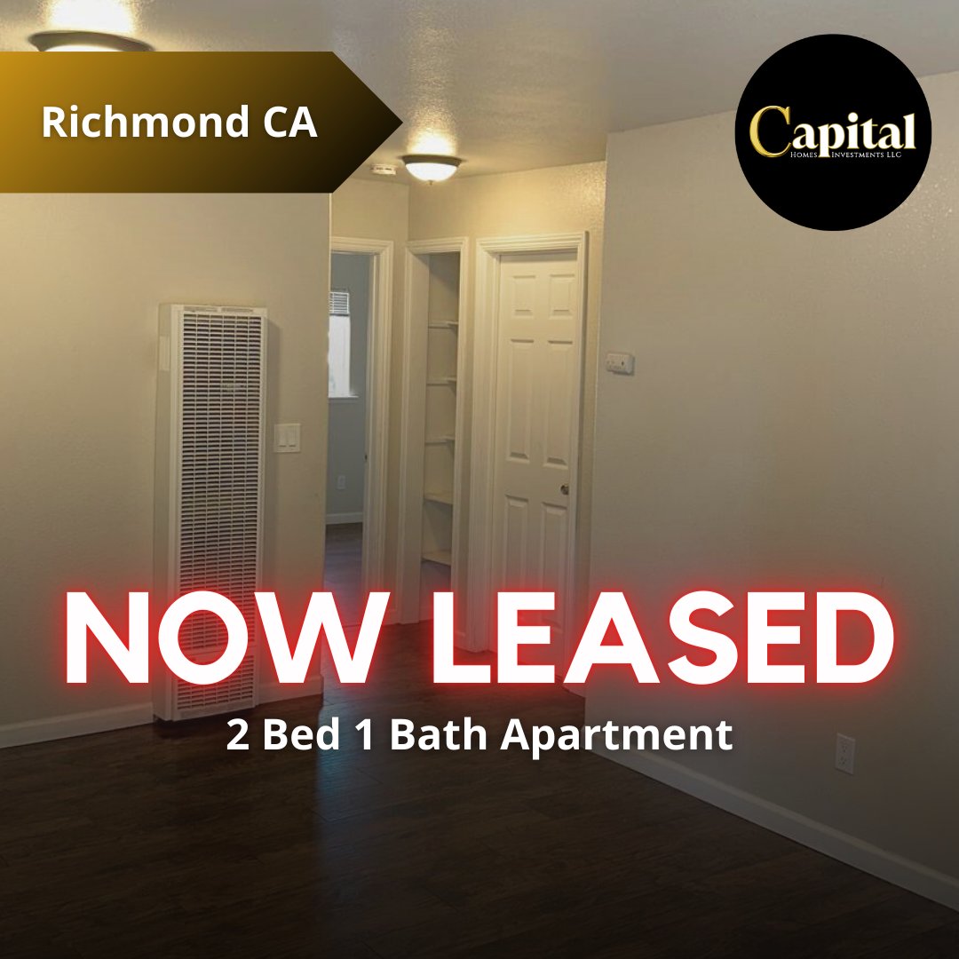 One of our apartment units is now leased 💪🔥🏢
2 Bedrooms and 1 Bathroom unit 📌 Richmond, CA 94801
.
#apartment #richmondca #californiarealestate #realestate #leased