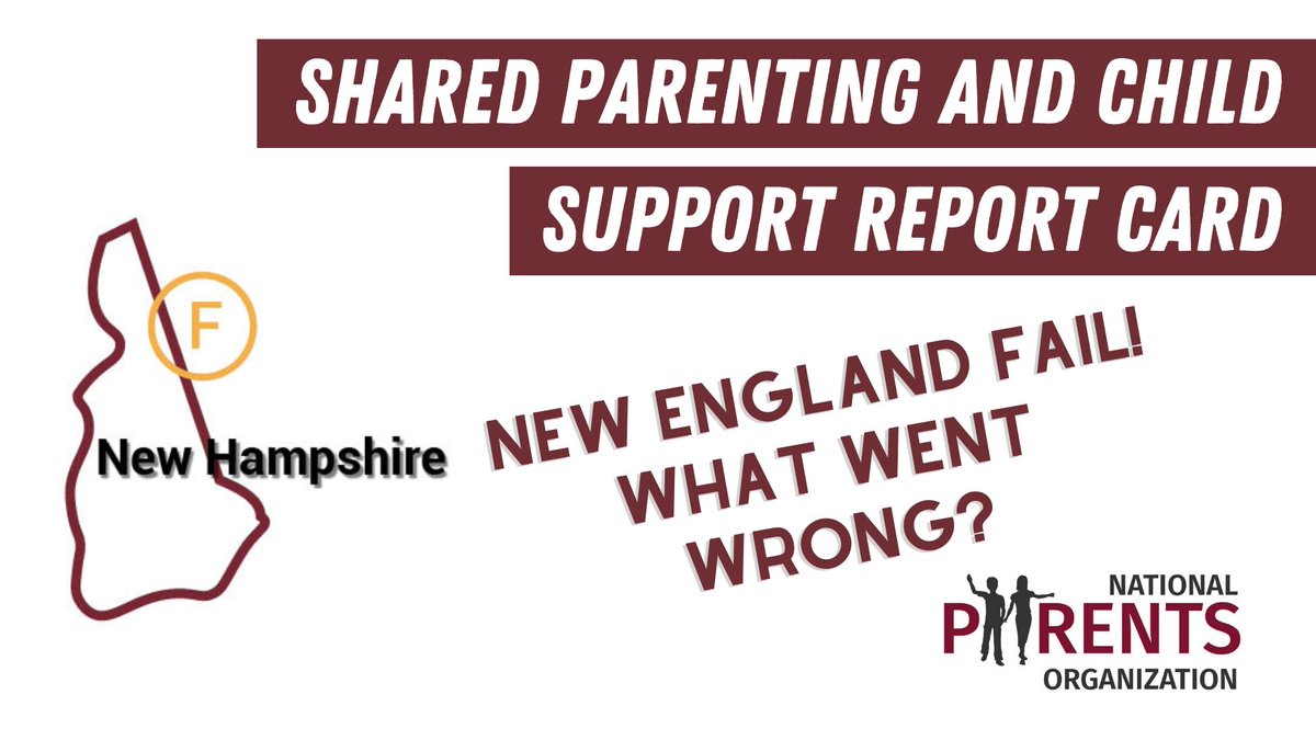 #NewHampshire received a failing grade for their #childsupport laws supporting shared parenting. What went wrong? We did some digging, and here's how we think it happened.
Visit sharedparenting.org/csreportcard to download the report today! #NH