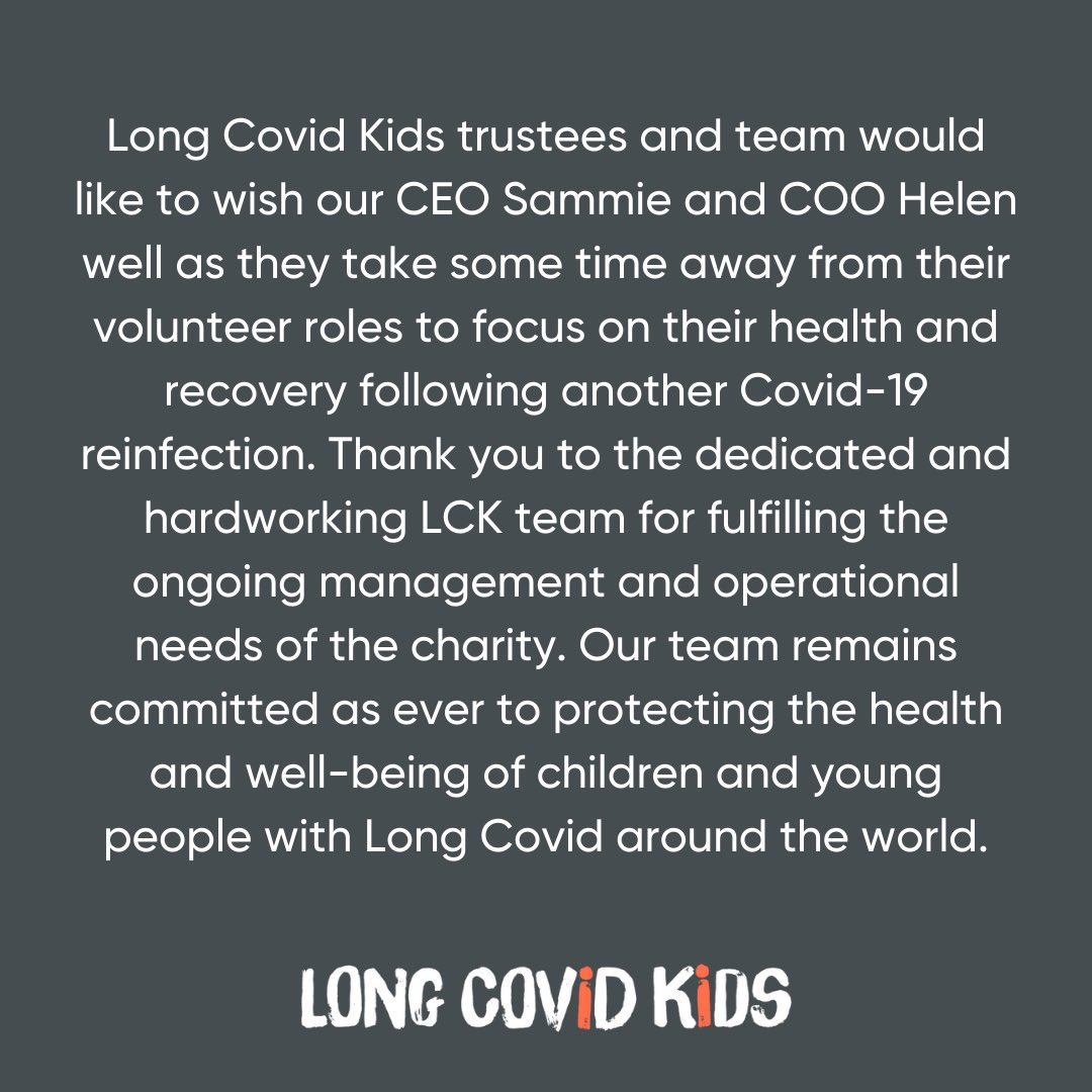 A message from our board of trustees. Meet our members of the board here: longcovidkids.org/trustees