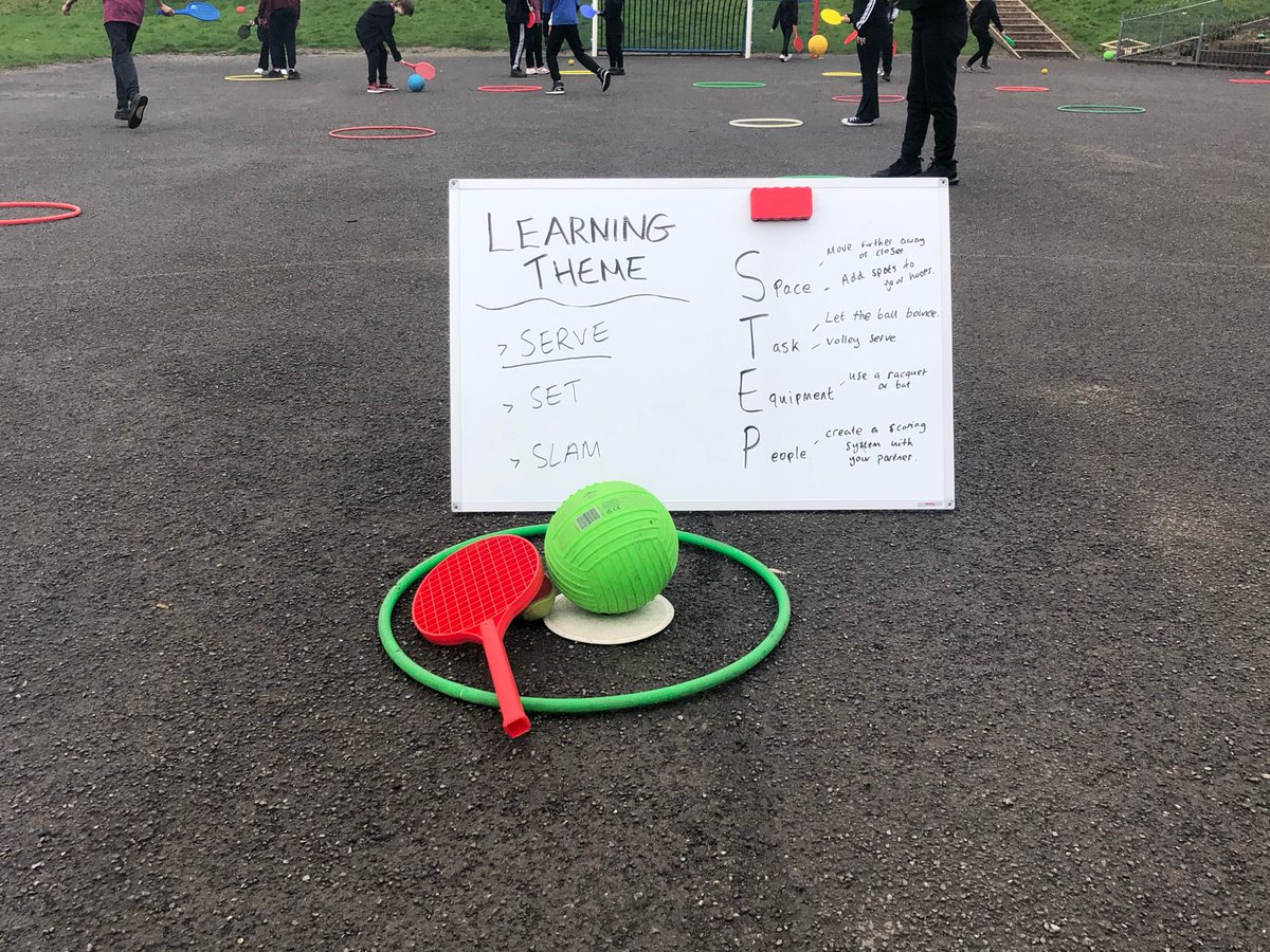 Year 5 at @ChristtheKingCP this morning - working on the learning theme Serve Set Slam! Our teacher support focus was around adaptive teaching & effective use of the STEP model! beyondthephysical.co.uk/pe-delivery/