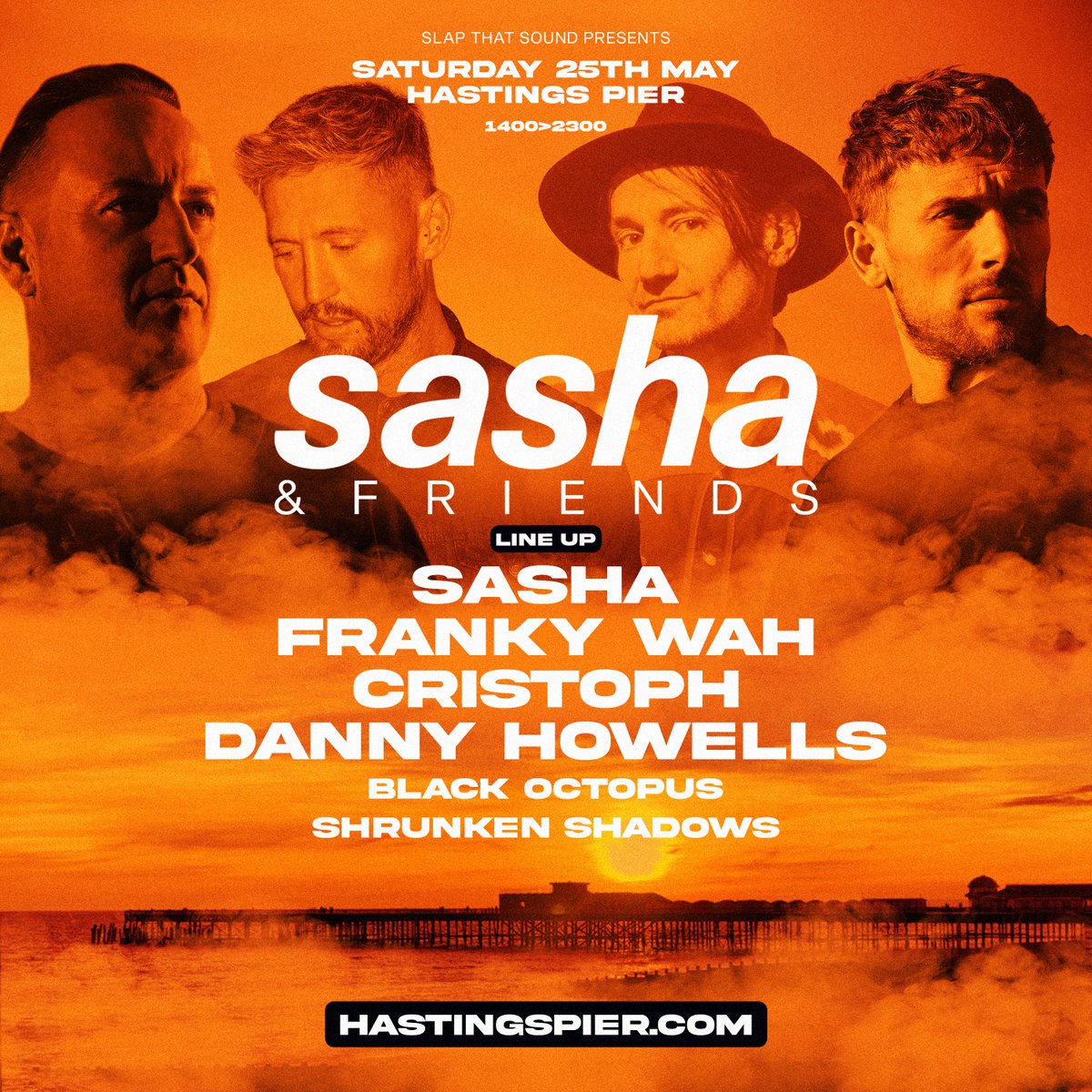 On Sale Now! Saturday 25th May on Hastings Pier w/ @frankywahmusic, @Cristophmusic, @Danny_Howells, @_blackoctopus_ 🔥 Tickets: hastingspier.com/tickets