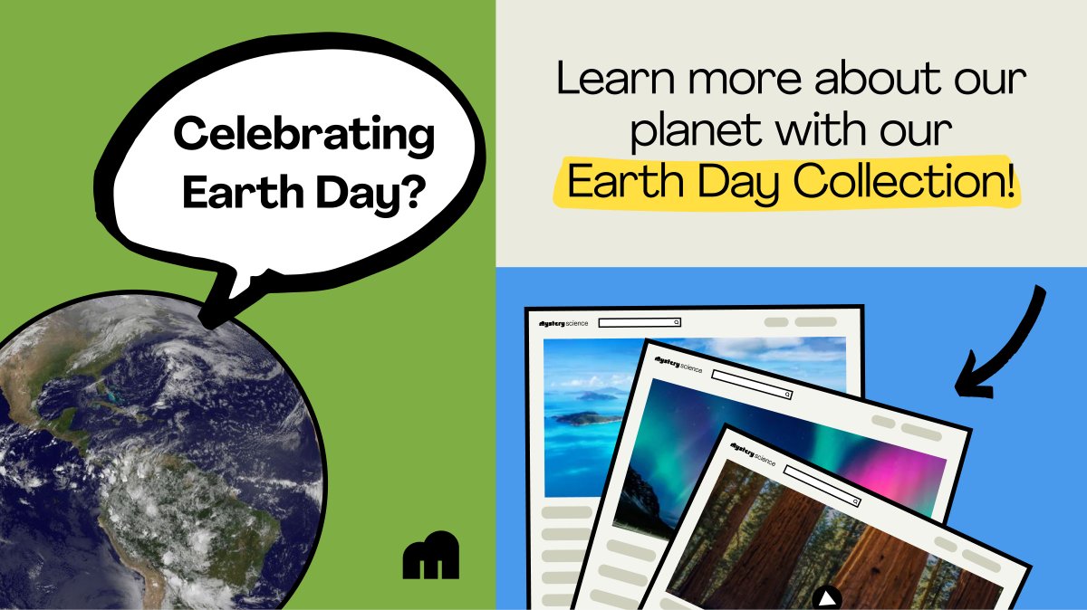 🌎 #EarthDay is just around the corner! Celebrate with our K-5 collection. #science #teachscience #elementaryscience #scienceteacher #mysteryscience #staycurious mysteryscience.com/lessons/season…
