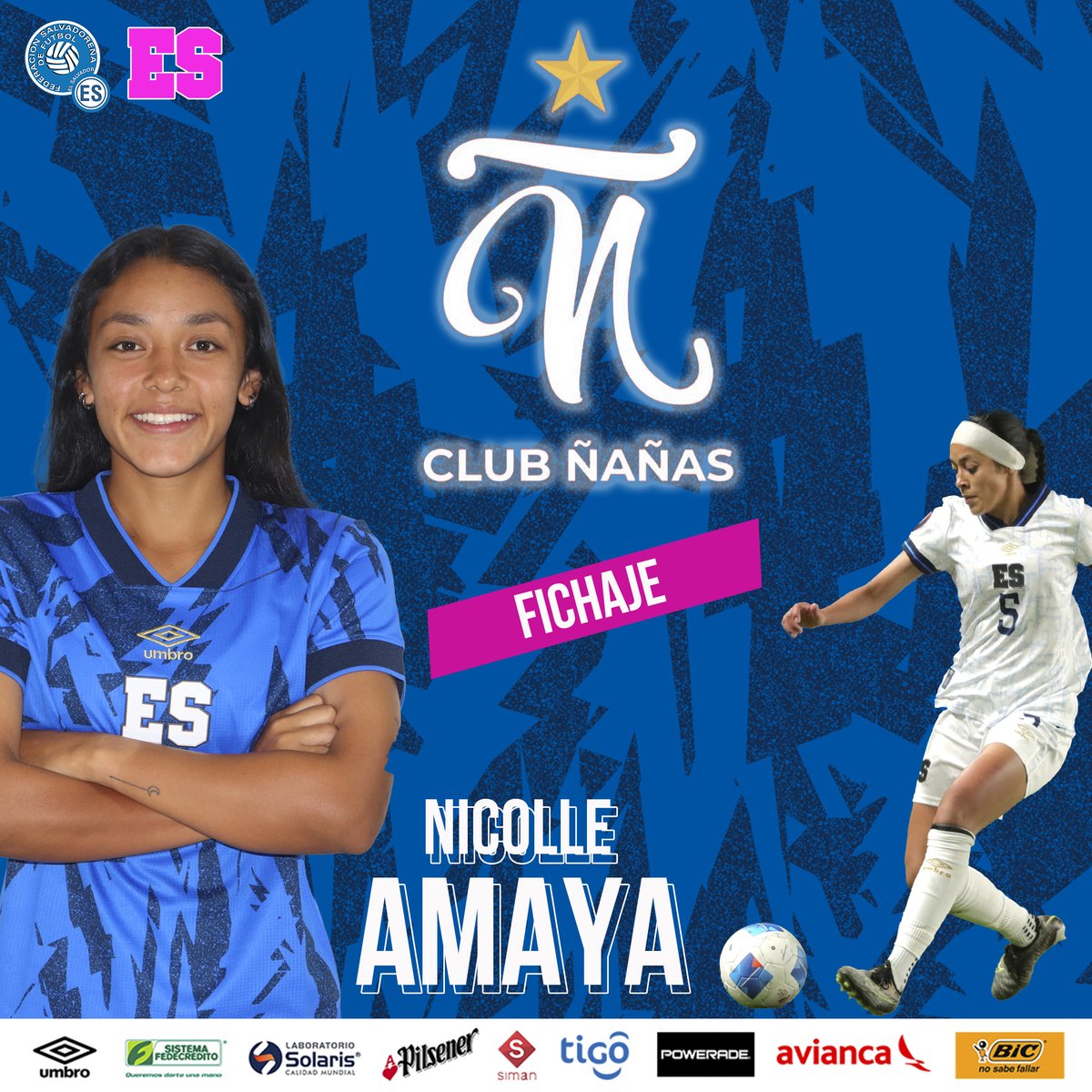 💪🏼⚽️🇸🇻| ¡Muchas Felicidades a nuestra Seleccionada Mayor Nicolle Amaya por el fichaje en el Club Femenino Ñañas de Ecuador 🇪🇨 Mucha suerte y éxitos 👏 #ElSalvador #LaSelectaFemenina