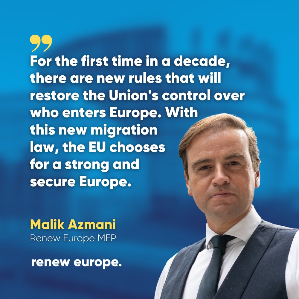 Since the beginning of this mandate, our Group has been at the forefront of efforts to manage migration and to deliver the Migration and Asylum Pact. With yesterday's adoption, we have met the expectations of our European citizens. @MalikAzmani 👇
