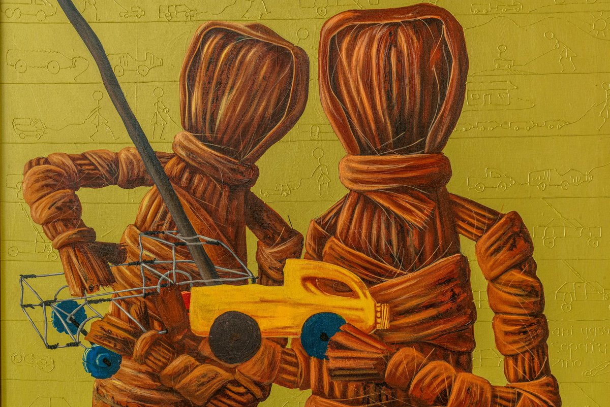 Titled: Kapyata. 
100cm by 100cm 
Acrylic on canvas ..