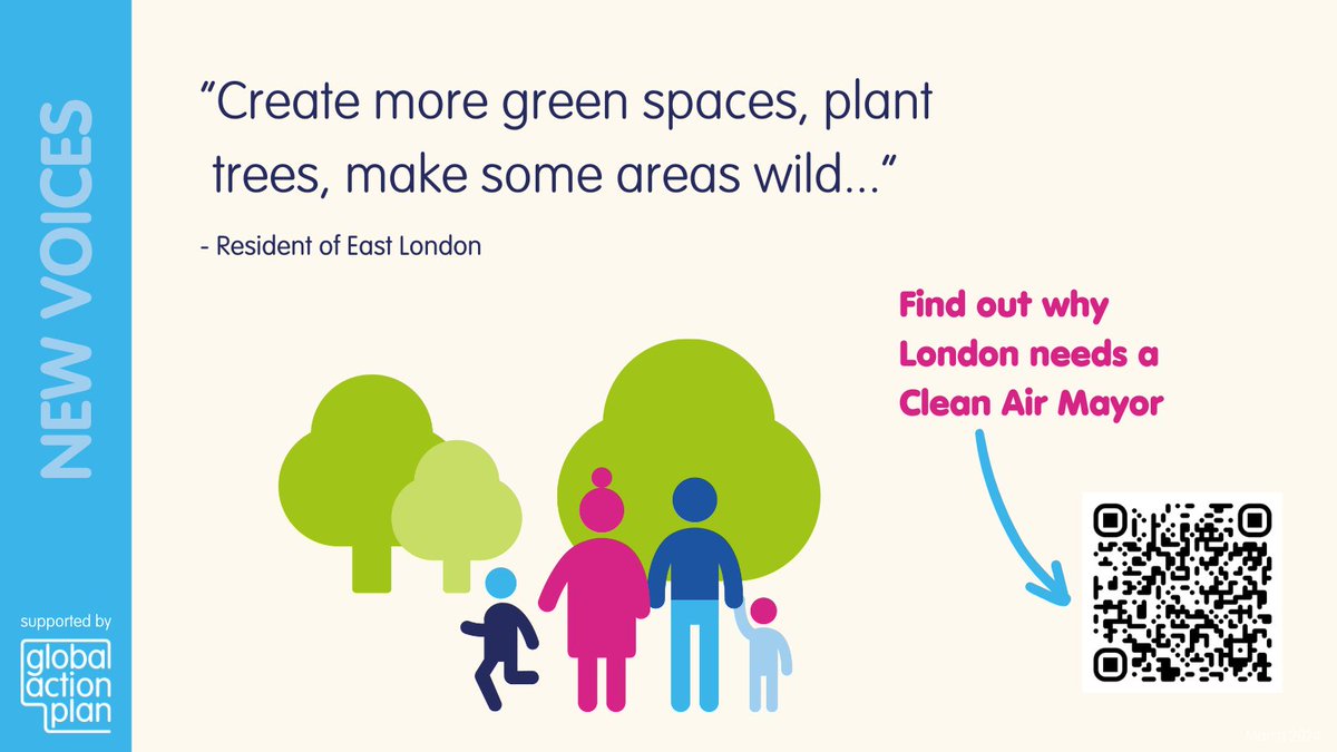 1 in 5 Londoners do not have a garden 🌳 Londoners are calling on their next Mayor to prioritise the creation and protection of green and blue spaces in the capital’s most deprived communities 📣 #CleanAirMayor Find out more 👇 globalactionplan.org.uk/clean-air-mayor