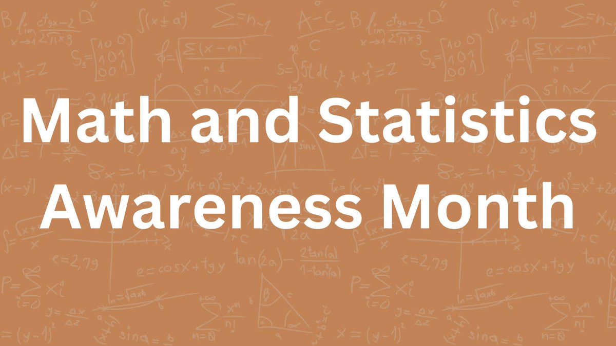 Did you know that April is Math & Statistics Awareness Month? From unlocking mysteries of the universe to shaping technological advancements, math & statistics are the backbone of innovation. Let's crunch some numbers & celebrate the magic of math! zurl.co/tTHM.