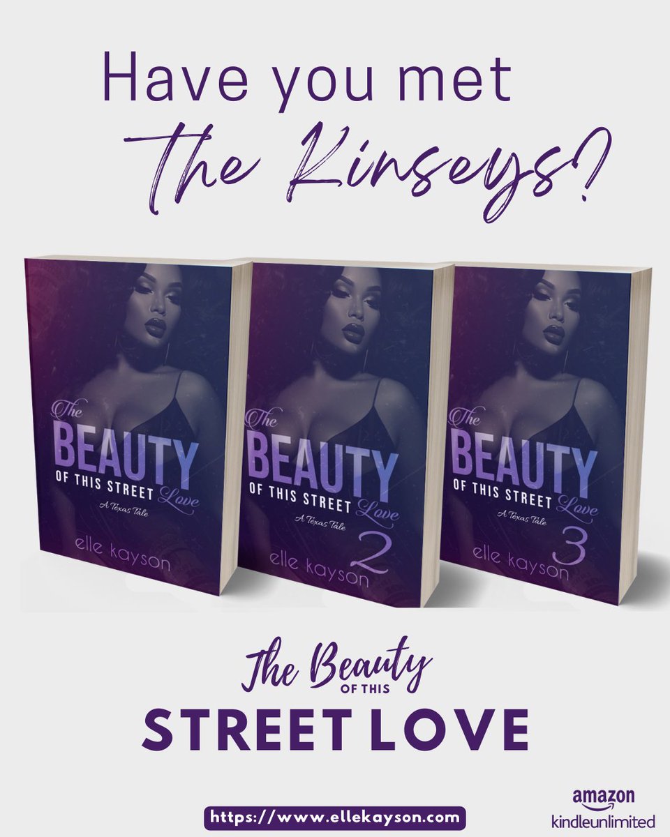 Get to know the Kinseys in my bestselling series, The Beauty of this Street Love! You'll love all of their shenanigans! 📚✨Book 1: payhip.com/b/uePax 📚✨Books 2 & 3: amzn.to/46FWXCn #ellekayson #urbanromance #urbanfiction #blackromance #kindleunlimited