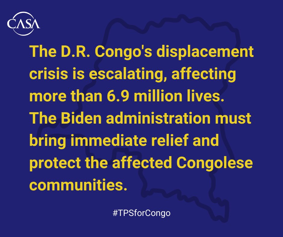 ⚡ The numbers speak for themselves: 6.9 million IDPs in the D.R.Congo. @JoeBiden, @SecMayorkas, the time for action is now! Grant TPS now. #TPSforCongo