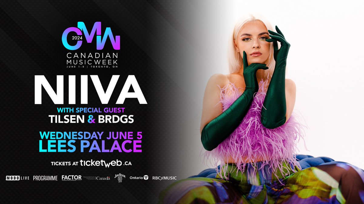 JUST ANNOUNCED✨ @CMW_Week presents Billboard charting singer/songwriter @itsniiva at @LeesPalaceTO June 5th with special guests Tilsen + @brdgsmsc. Tickets are on-sale now: found.ee/Niiva-YYZ #niiva #billboardmusic #leespalace #yyzevents #toronto #CMW2024