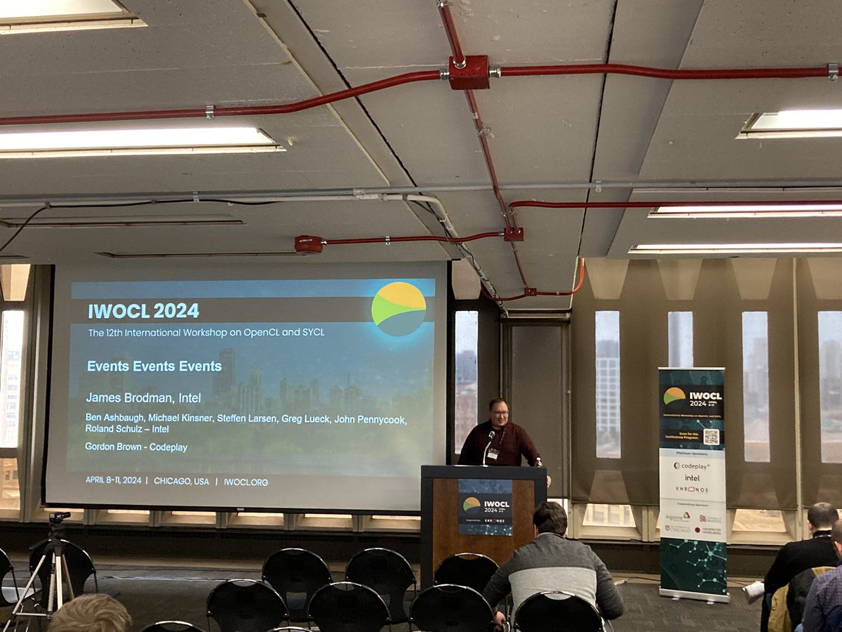 Events events events! James Brodman, Intel, is back to talk about the hidden cost of @SYCLstd events, and some interesting future abstractions for dependencies and events to solve this. @IWOCL