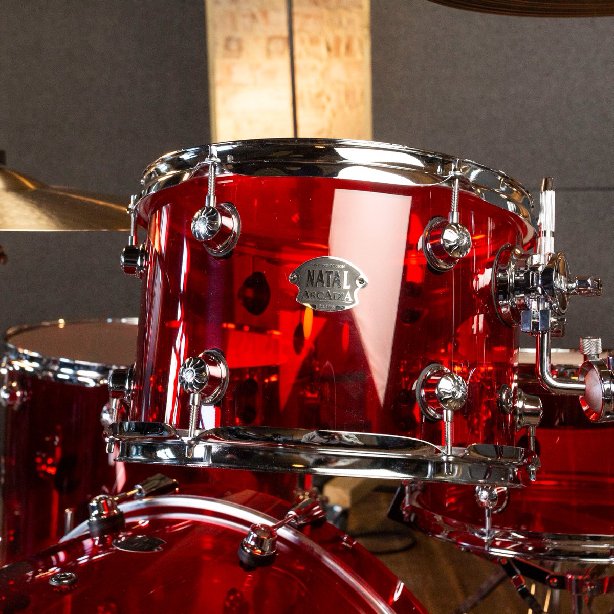 Seamless transparent shells that are perfect for helping you stand out on stage, our Arcadia Acrylic kits offer the perfect balance of strength and resonance for a loud and punchy sound 🤌🔥 #NatalDrums